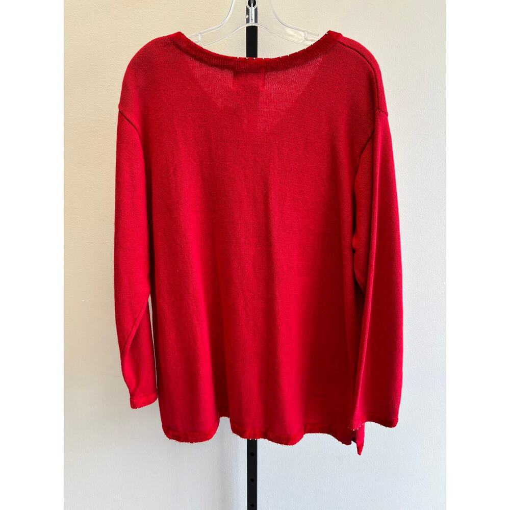 Quacker Factory Women's Red Sequin Long Sleeve Sw… - image 2